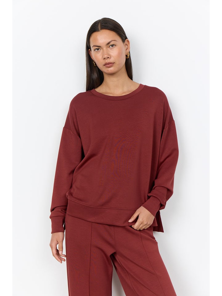 soyaconcept Sweatshirt "Banu" in Rotbraun - M
