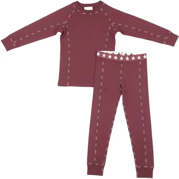 Cold Stars Merino Whool Junior Ski Funktionsunterwäsche Set (80 - Dark Coral)