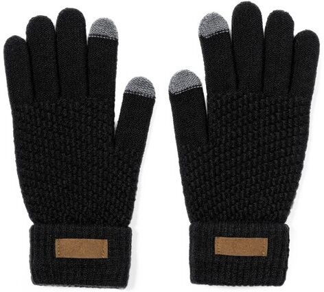 Gants s Tactiles Personnalisés Demsey pas cher noir polyester recyclé
