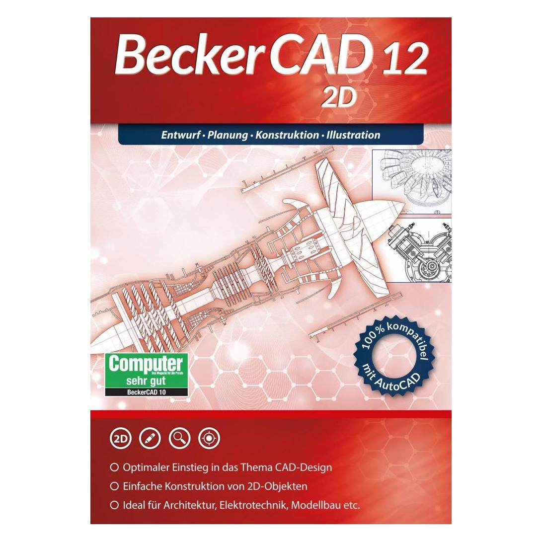 Markt + Technik BeckerCAD 12 2D (1 User, 1 Geräte/User, unbegrenzt) (74554)