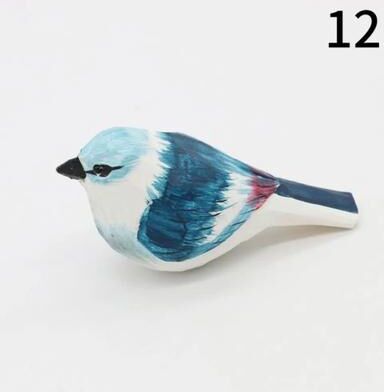 Inspire Select Handmade Wooden Bird Figurine Nordic Style Hand Carved Basswood Bird Decor Gift 12