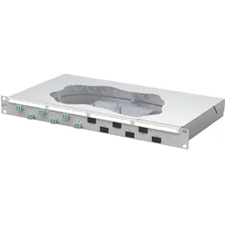 Metz Connect Patchfeld OpDAT fix2 splice 6xLC-D OM3, Server Zubehör, Grau