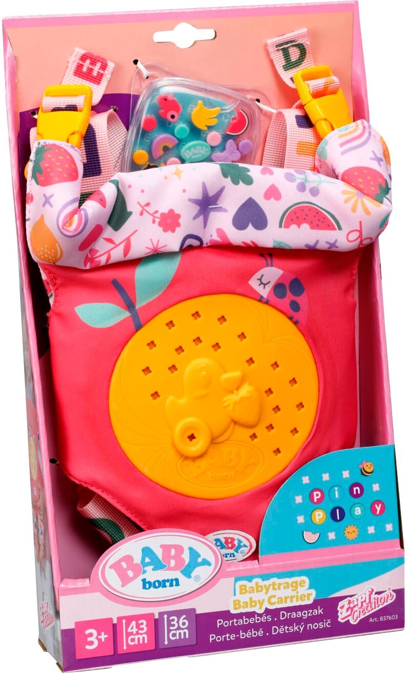 Puppen Bauchtrage BABY BORN "Pinplay Babytrage", pink (bunt), Puppenausstattungen, Kinder, Puppen Bauchtrage