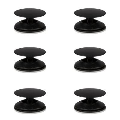 Zubehör-Set WINDHAGER "für Sonnenschutzgewebe COOL, Befestigungsclips mit Klebehaken", schwarz, B:3cm H:3cm L:1,4cm, Kunststoff, Metall, Sichtschutzbefestigungen, Anbringung des Sonnenschutzgewebe am Fensterflügel, anthrazit, 6 Stk.
