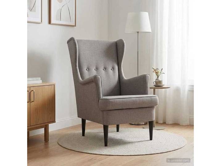 Taupe Chaise confortable LEMON Fauteuil Taupe Tissu Pour maison/bureau_20100