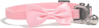 Inspire Curations CharmingBell Adjustable Bow Cat Collar pink