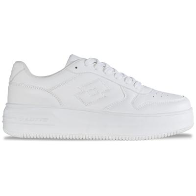 Plateausneaker LOTTO, Damen, Gr. 39, weiß, Synthetik, clean, Schuhe Plateausneaker, - auf leicht erhöhter Sohle