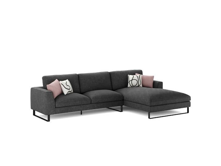Ecksofa THILO rechts anthrazit