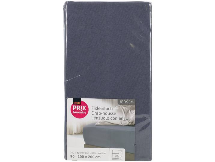 Prix Garantie Fixleintuch Jersey grau 90x200cm