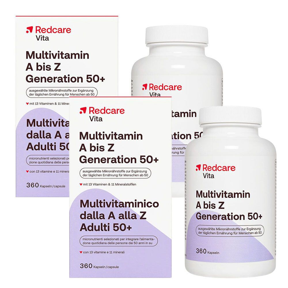 Redcare Vita Multivitamin A bis Z Generation 50+ x2 2x360 St Kapseln