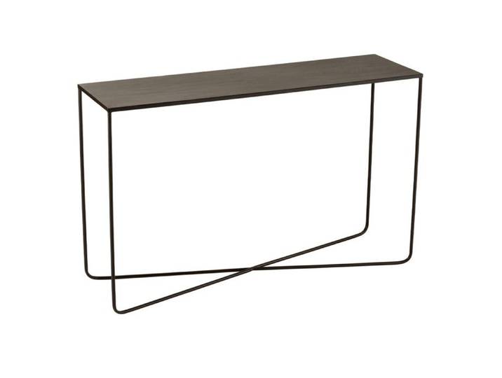 Console d'entrée pieds croisés en métal - CaliCosy Noir