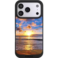 Nivocase Handyhülle für Apple iPhone 17 Pro Hülle NIVOpure Case Schwarz Meer Sonnenuntergang Strand (Apple iPhone 17 Pro), Smartphone Hülle, Schwarz