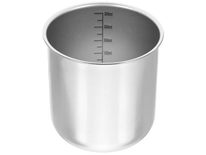 Messbecher Edelstahl mit Skala, Silberfarben, Metall, Backen & Backzubehör, Messbecher