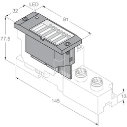 Turck Elektronikmodul BL67-2RFID-S