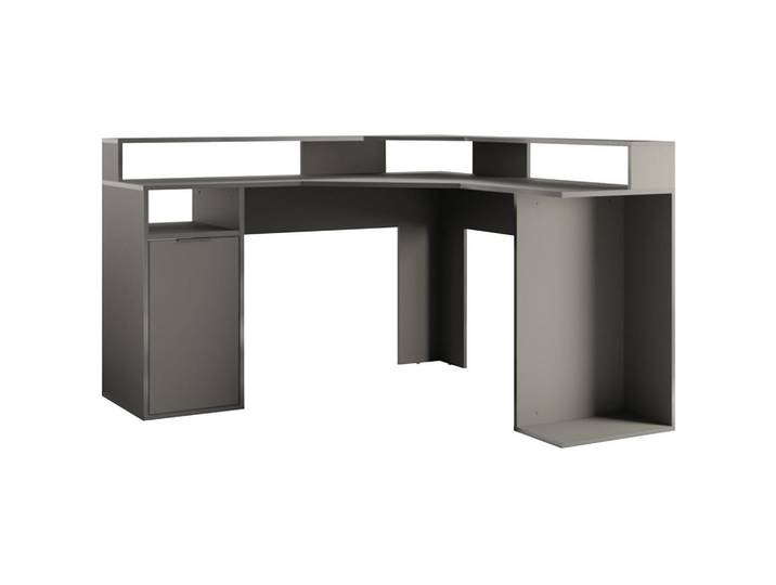 Feldmann-Wohnen Gaming-Schreibtisch Carbon graphitgrau 139 / 139 / 89cm, Graphitfarben, Quadratisch,Freiform, 139x89x139 cm, Büromöbel, Schreibtische, Gaming-Tische