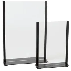 EUROPEL Kartenhalter Metall mit Acrylschild A5 silber