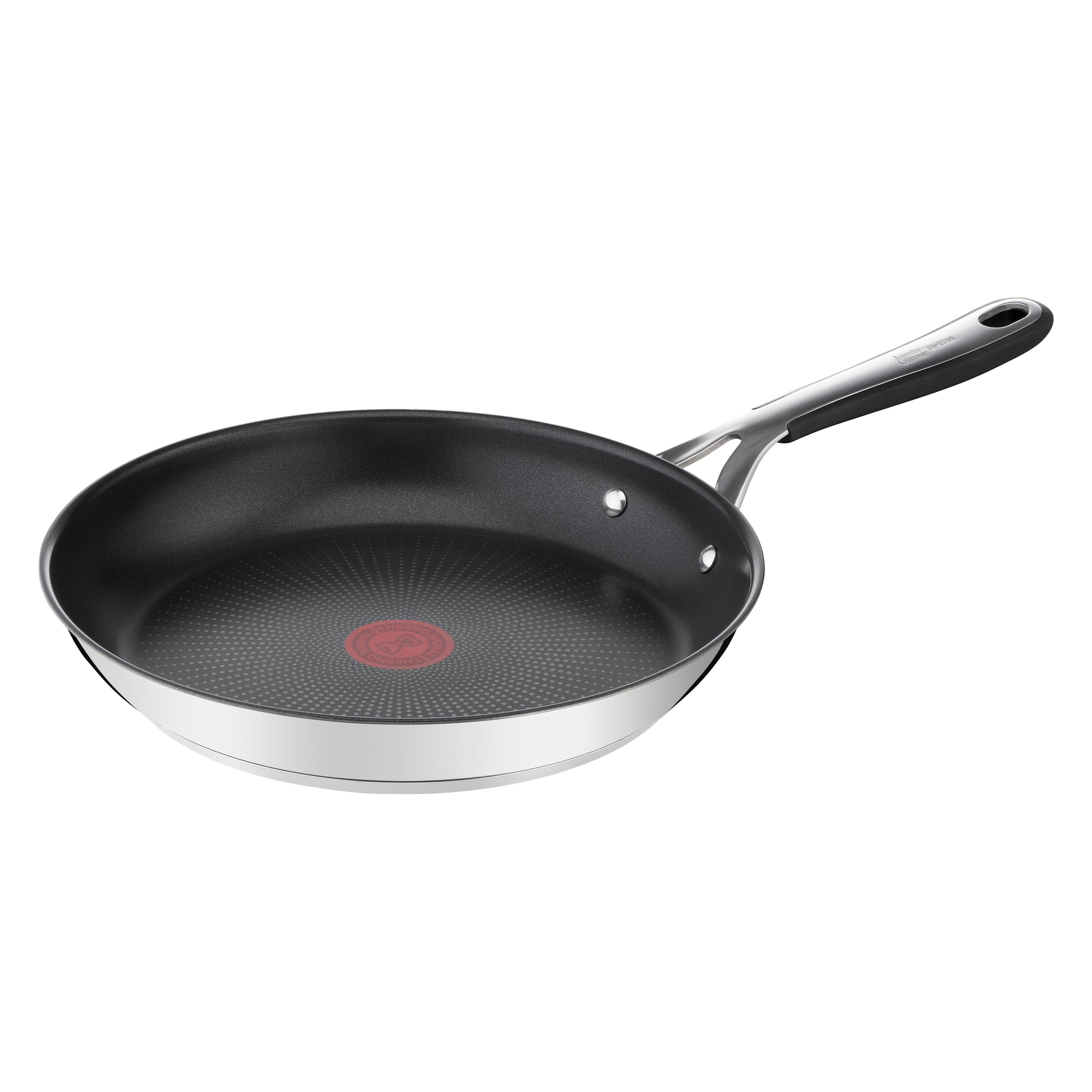 Tefal Jamie Oliver Kitchen Essential Bratpfanne 24cm mit Wärmeanzeige (Bratpfanne, Edelstahl, 24 x 7.50 cm) (E3140444)