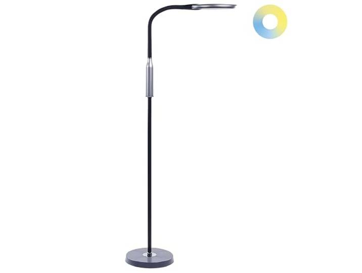 Beliani Flur LED Lampe Arbeitsplatz Raumlicht Synthetisches Material Schieber Dimmer Schwarz Cassiopeia