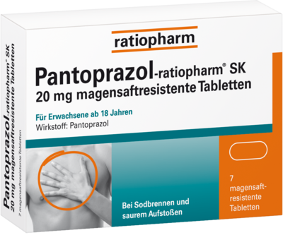 ratiopharm GmbH PANTOPRAZOL-ratiopharm SK 20 mg magensaftres.Tabl. 7 St 05520833