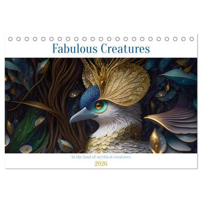 Fabulous creatures - In the land of mythical creatures (Desk Calendar 2026 DIN A5 landscape), CALVENDO 12 Month DeskCalendar
