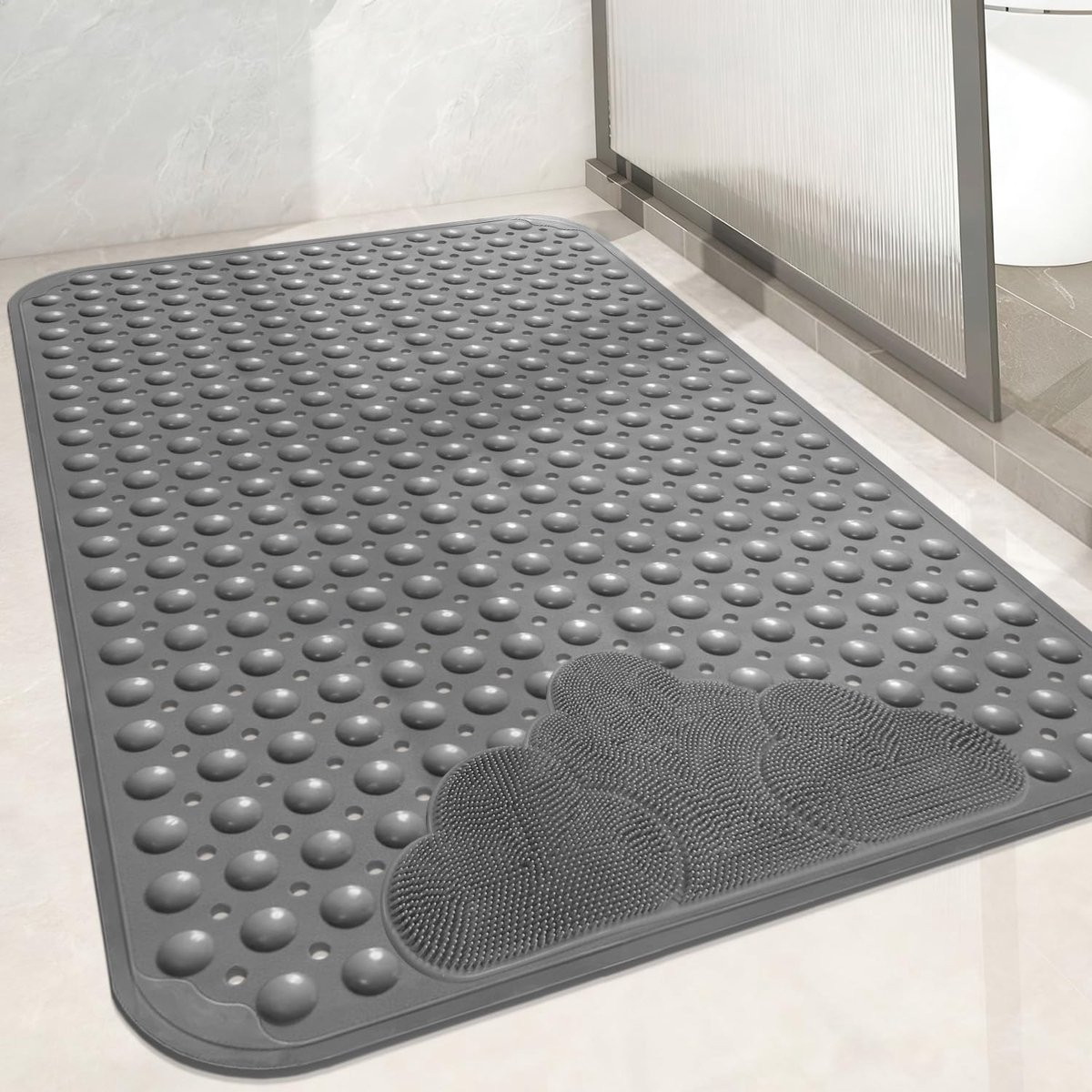 Unyqoos Antislip Douchemat Grijs 106 x 66 cm