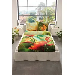 kaeppel Bettwäsche Satin Bird of Paradise - Designer Digital bunt 155x220 cm + 80x80 cm