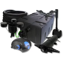 SunSun, Brunnen + Gartenteich, TeichFilter Set 60000l 24W UVC 100W Pumpe Schlauch Skimmer Springbrunnen