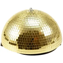 Eurolite Spiegel-Halbkugel 30cm gold motorisiert (30 cm), Spiegelkugel, Gold