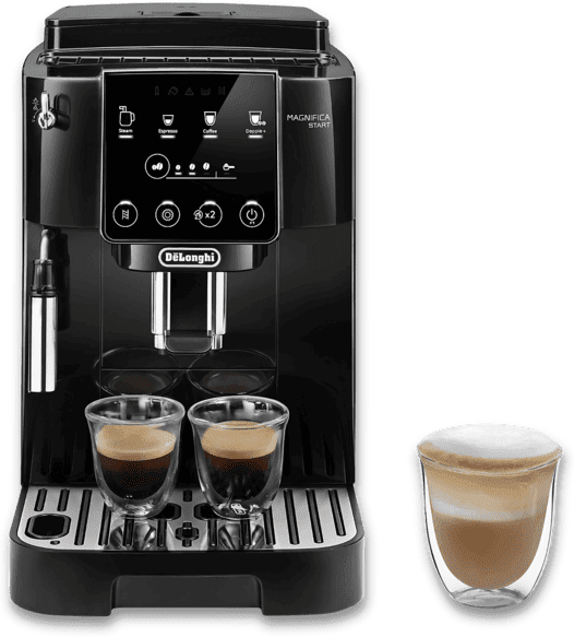 DE LONGHI Cafetera superautomática - De'Longhi Magnifica Start ECAM220.21.BG, Molinillo integrado, Sistema Thermoblock, Vaporizador, 1450 W, 15 bar, Negro