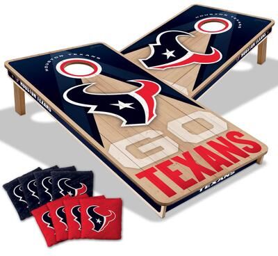 Skip's Garage Houston Texans NFL 2x4 Professional Cornhole Board Set