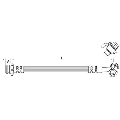 METZGER AUTOTEILE Bremsschlauch 4111584 am Bremssattel für RENAULT
