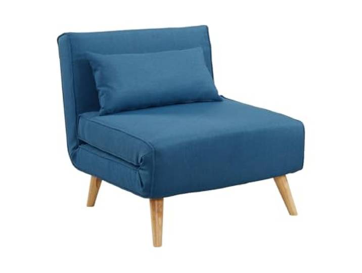 Vente-unique-Futonsessel - Stoff - Blau - POSIO