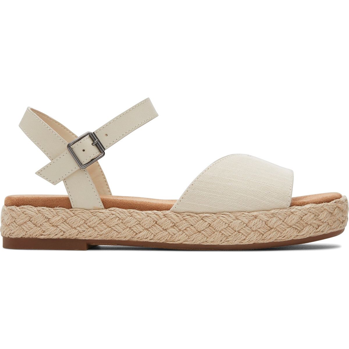 Toms Abby natural slubby woven/leather 36.5 10020768-36.5