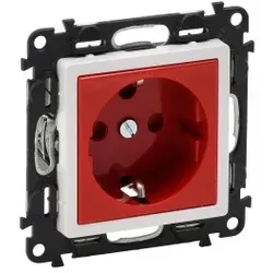 Legrand 753131 Valena Life Schutzkontaktsteckdose Codiert Farbe: Rot