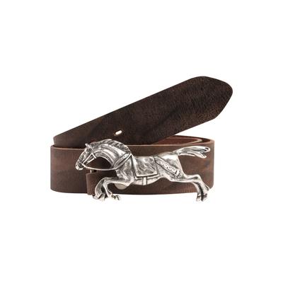 Ledergürtel RETTUNGSRING GÜRTEL "Wechselgürtel", Herren, Gr. 85, dunkelbraun, Büffelleder, Gürtel Ledergürtel