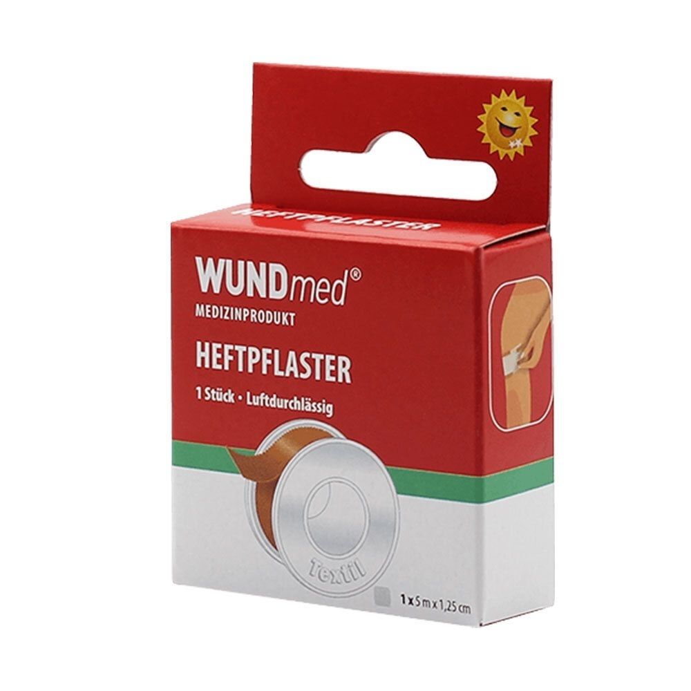 Heftpflaster Textil 1,25 cmx5 m 5x 5x1 St Pflaster