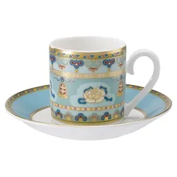 Villeroy & Boch Samarkand Aquamarin Espressotasse mit Untertasse