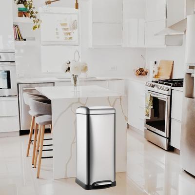 Yun 8 Gallon/30 L Kitchen Trash Can, Fingerprint-Proof Stainless Steel Trash Bin with Removable Inner Bucket