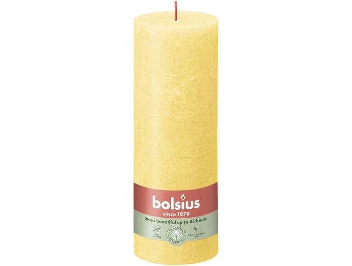 Bolsius kaars rustiek 7x19 cm sunny yellow