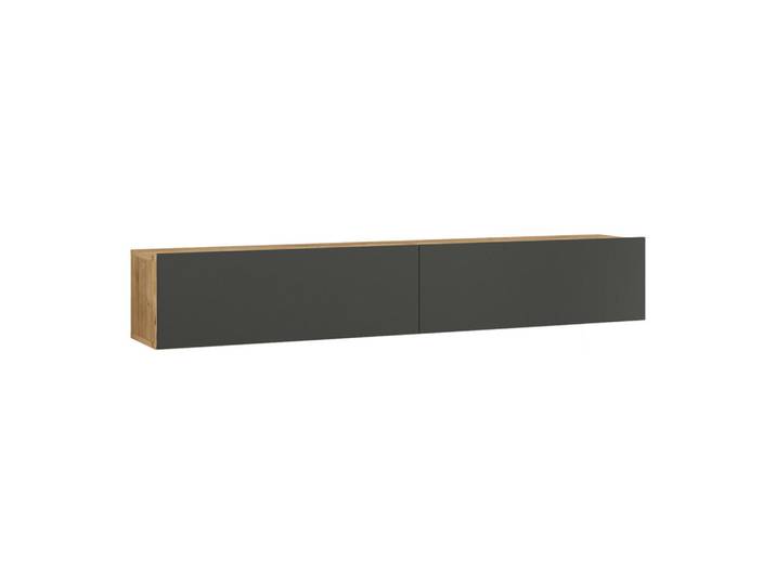 [en.casa] Tv-Element Lapinlahti, Dunkelgrau, Holzwerkstoff, 180x29.5x31.5 cm, Wohnzimmer, TV Möbel, Lowboards, Lowboards stehend