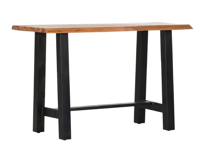 Bartisch TENSIO 140 x 60 cm Akazie Massivholz/schwarz