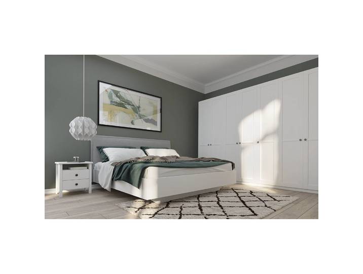Drehtürenschrank country 405 x 222cm Weiß/Alpinweiß Basic