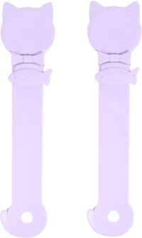 Inspire Picks Lick Ease Long Handle Wet Food Feeder Spoon For Cats purple 2pcs