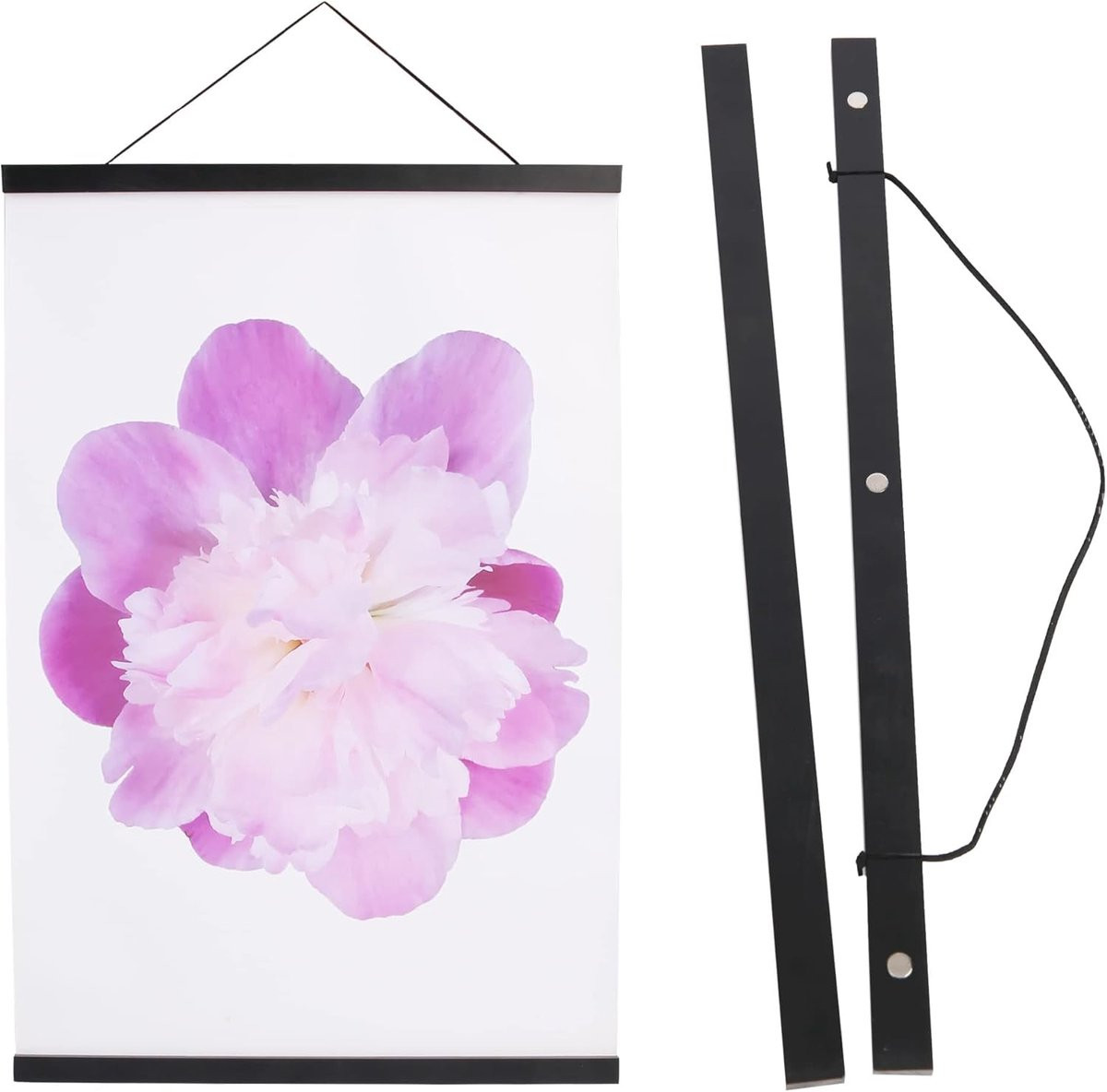 Magnetische Poster Hanger Houtvrij - Zwarte Fotolijst voor A4 en kleinere formaten