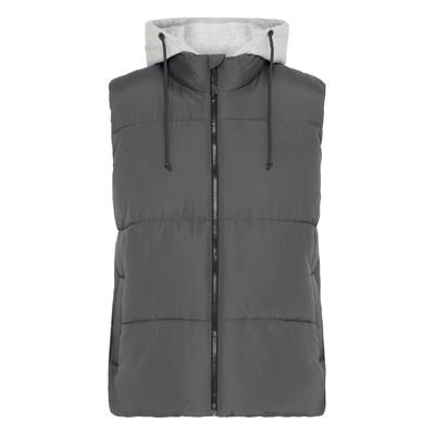 Steppweste BLEND "Steppweste BHElwin", Herren, Gr. L, grau (asphalt), Obermaterial: 100% Polyester PES., Westen Steppweste