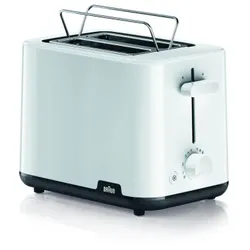 BRAUN HH Toaster 2Schlitz 900W Auftauf-/Aufwärmunktion Brotlift ws HT1010WH