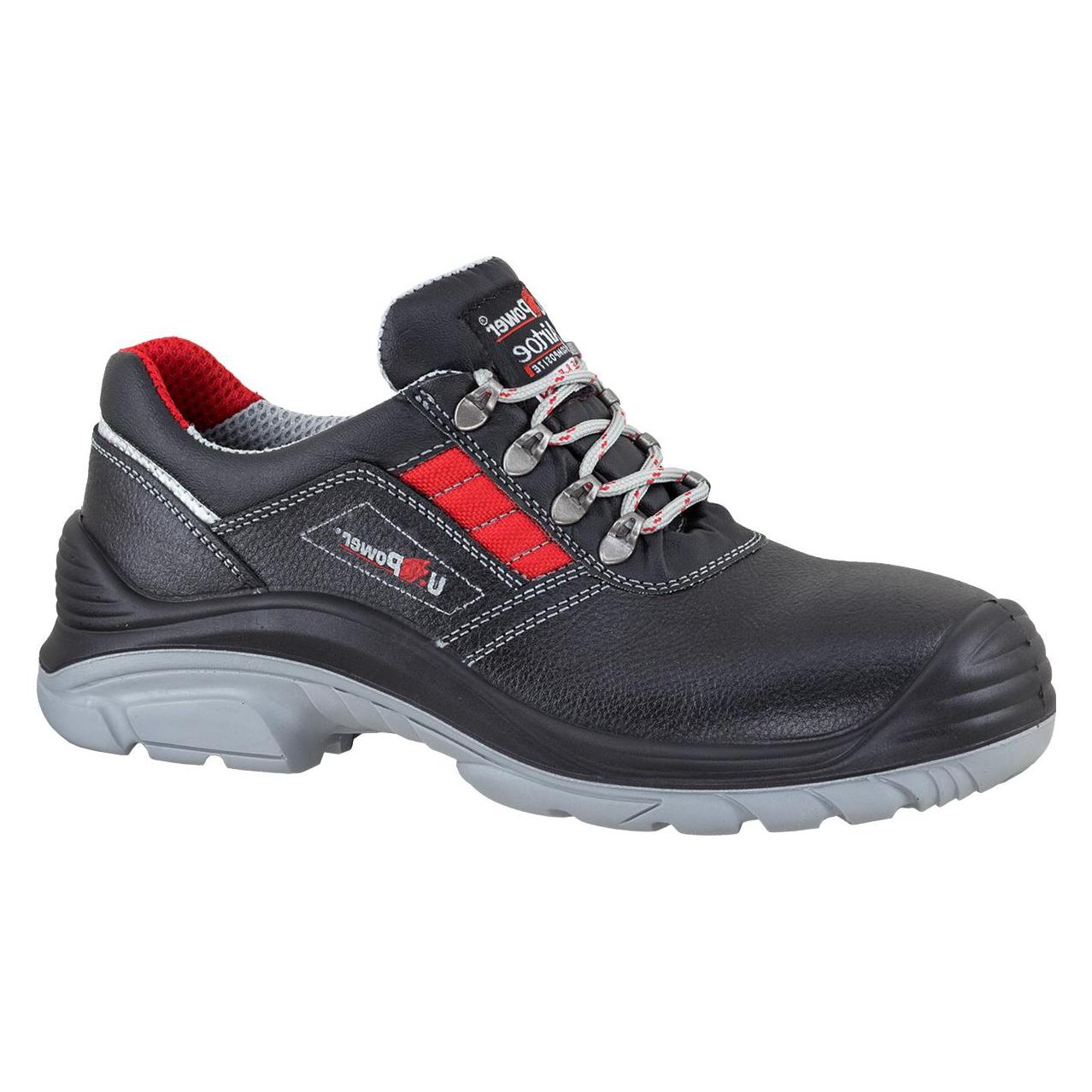 U-Power Sicherheitsschuh Elect Grösse 40 schwarz/rot S3 SRC EN ISO 20345 vollnarbiges Leder, wasserabweisend (S3, 40) (UA20624-40)