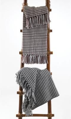 Saro Lifestyle Houndstooth Design Throw Blanket