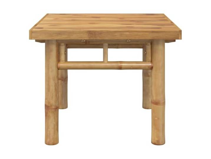 KTHLBRH Beistelltisch aus Bambus, 45 x 45 x 35 cm Lattenrost-Design, stabile Platte, für Wohnzimmer, Schlafzimmer, Balkon, Montage erforderlich