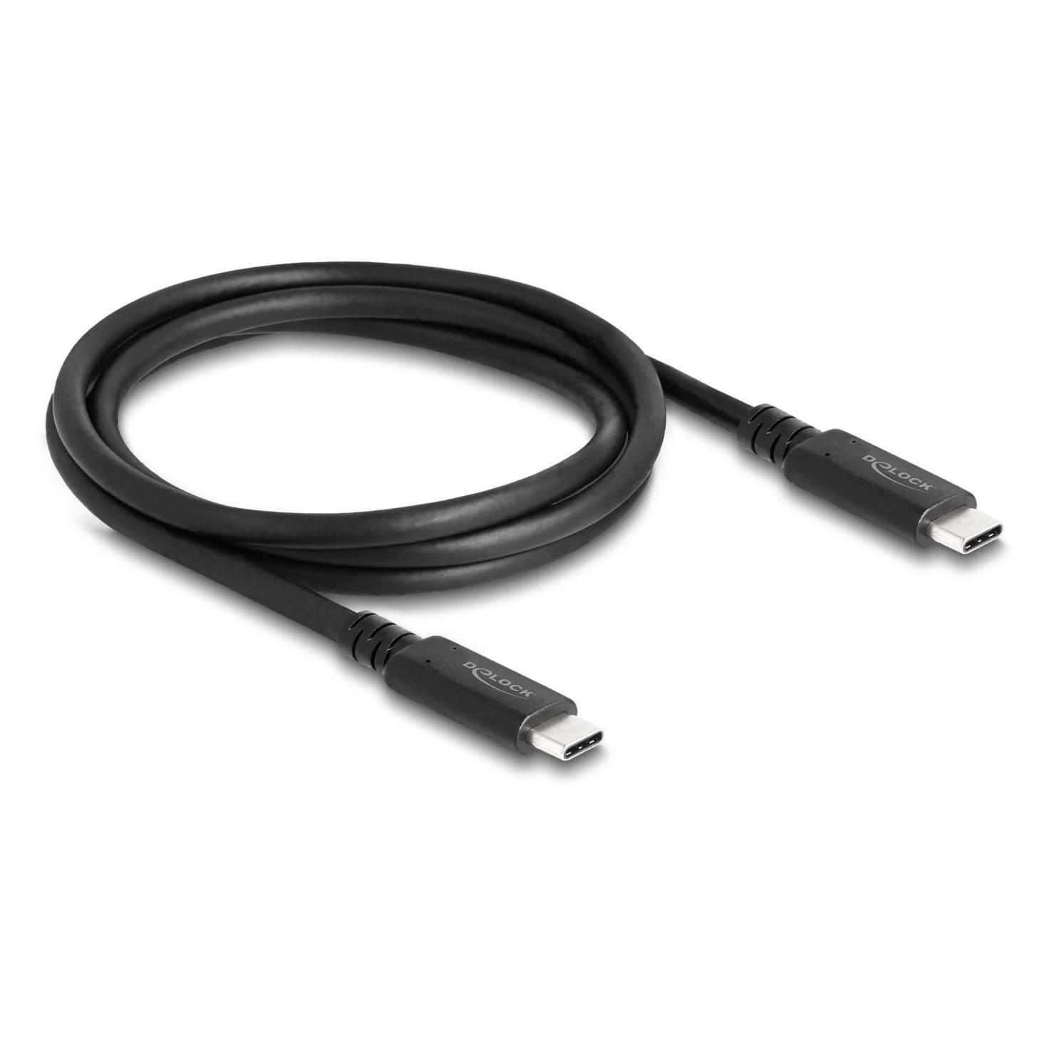 Delock USB4 40 Gbps Kabel koaxial 1,2 m USB PD 3.1 Extended Power Range 240 W (1.20 m, USB 4, 240 W) (80009)